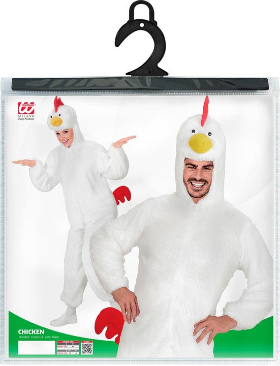 Immagine prodotto Widmann Tuta costume da pollo in peluche con cappuccio adulto (M/L)