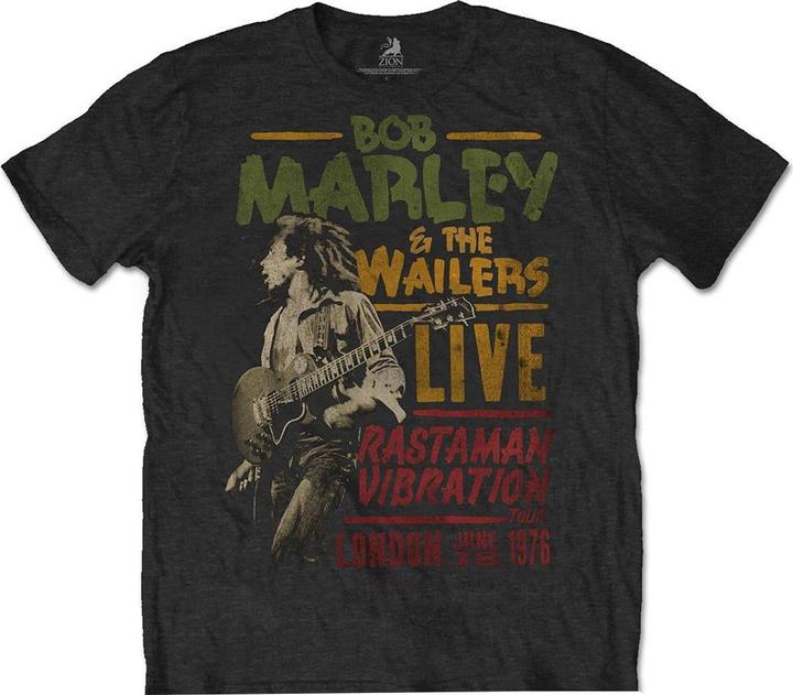 Bob Marley Erwachsene Rastaman Vibration Tour 1976 TShirt aus Baumwolle