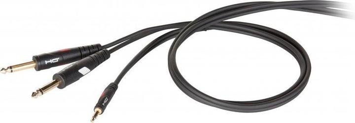 Image du produit Proel Câble audio 3.5mm / 2x6.3mm jack (3 m, Jack 3,5 mm (AUX), jack 6.3mm)