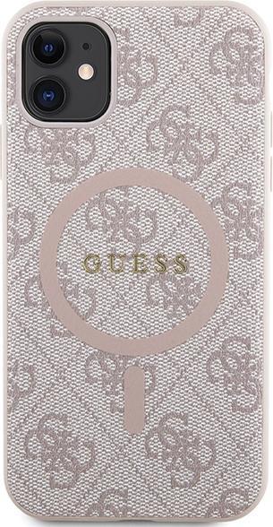 Produktbild Guess GUHMN61G4GFRP iPhone 11 6.1" / Xr różowy/pink hardcase 4G Collection Leather Metal Logo MagSaf (Apple iPhone 11)