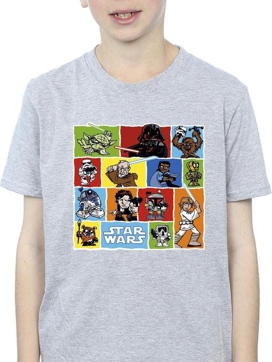 Actual product image Star Wars Boys Comic Drawing Montage T-Shirt (152, 158)