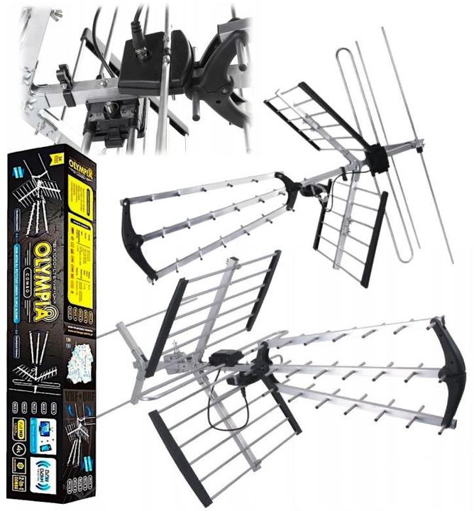 Actual product image Red Eagle Antenna RTV Raudona Eagle OLYMPIA BX1000 COMBO Antenna DVB-T VHF + UHF + LTE 80187 (LTE, DVB-T / -T2)