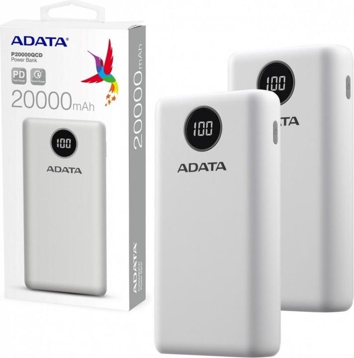 Actual product image Adata Power Pack P20000QCD (20000 mAh, 15 W, 74 Wh)
