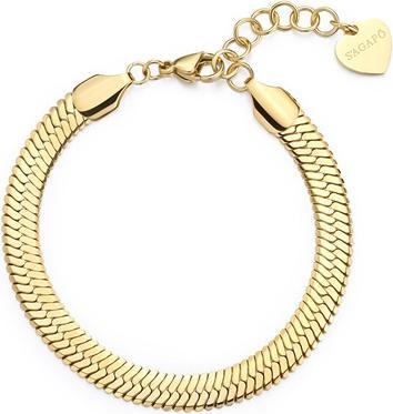 Produktbild Sagapo S'Agapo Gold Plated Bracelet For Women Hadek Chunky Shk103