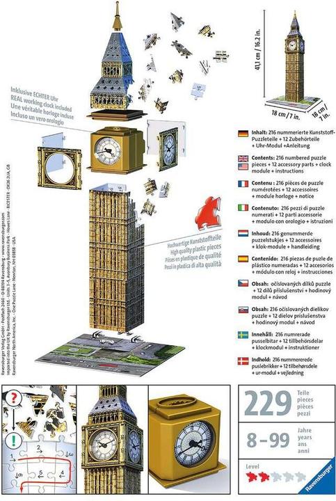 Produktbild Ravensburger Big Ben mit Uhr (216 Teile)