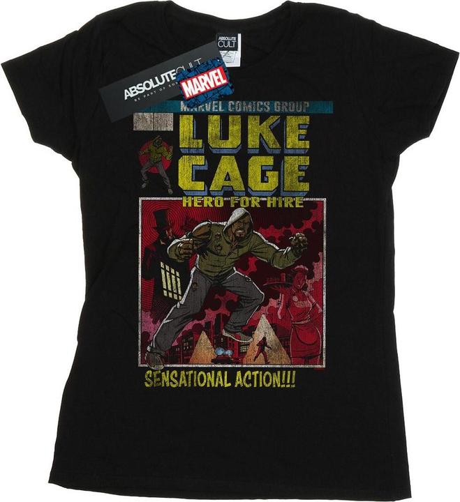 Actual product image Womens/Ladies Luke Cage Distressed Yourself Cotton T-Shirt (L)