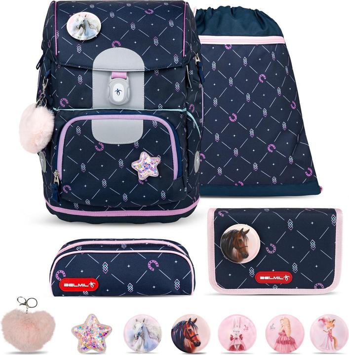 Actual product image Belmil MOTION Schulrucksack-Set Midnight Gallop (19 l)