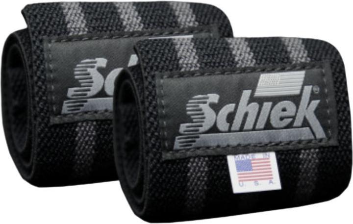 Actual product image Schiek Wrist Wraps Model 1112S Black/Silver 12"