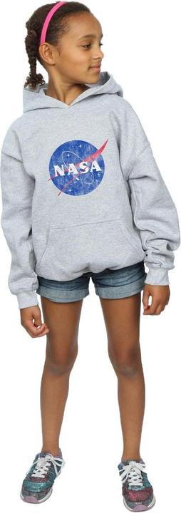 Produktbild Nasa Classic Insignia Logo Distressed Kapuzenpullover Mädchen (152, 158)