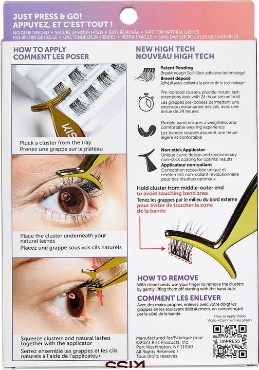 Productafbeelding KISS Valse wimpers imPRESS Press on Falsies Kit 01 (Kunstwimpers)