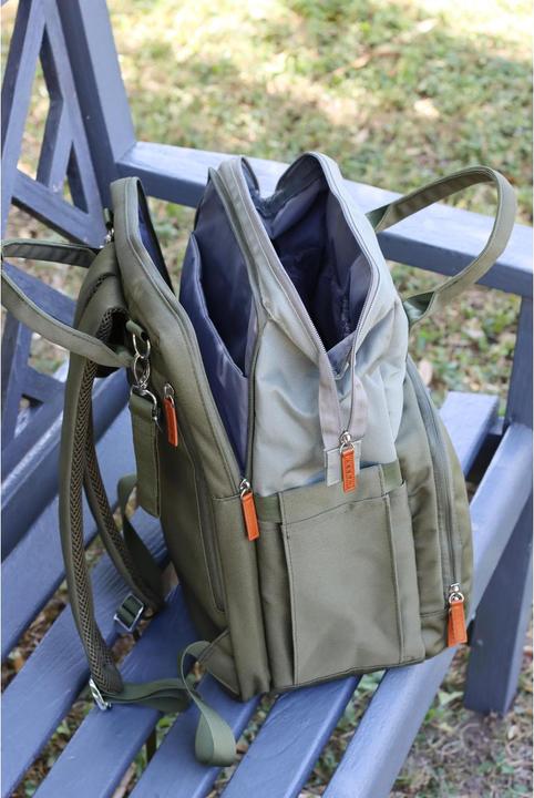Image du produit Liini Sac à dos à langer olive rPET