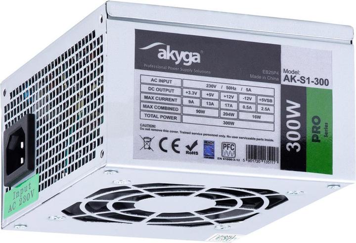 Akyga Power supply PRO AK-S1-300 (300 W, Passiv, 80 mm) (300 W)