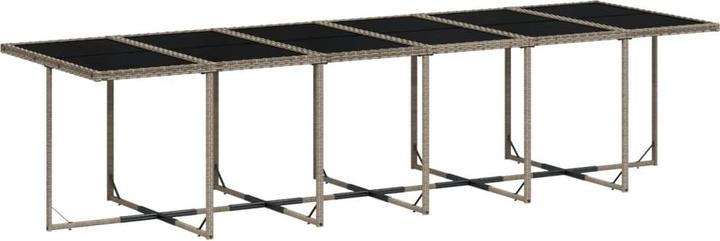 Produktbild VidaXL Gartenmöbel Essgruppe Gartengarnitur Sitzgruppe 13-tlg. Grau Poly Rattan (330 cm)