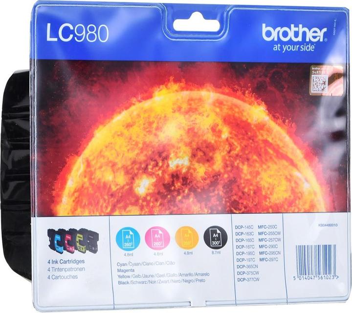 Actual product image Brother LC-980 Value Pack (M, FC, Y, C)