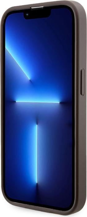 Actual product image Guess GUHMP14LHGCFSEW iPhone 14 Pro 6.1" brązowy/brown hard case GCube Stripes MagSafe (Apple iPhone 14 Pro)