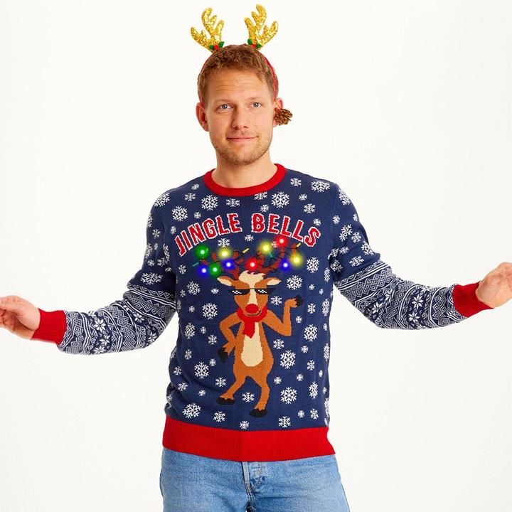 Actual product image Christmas Sweats Jingle Bells LED Sweater (L)