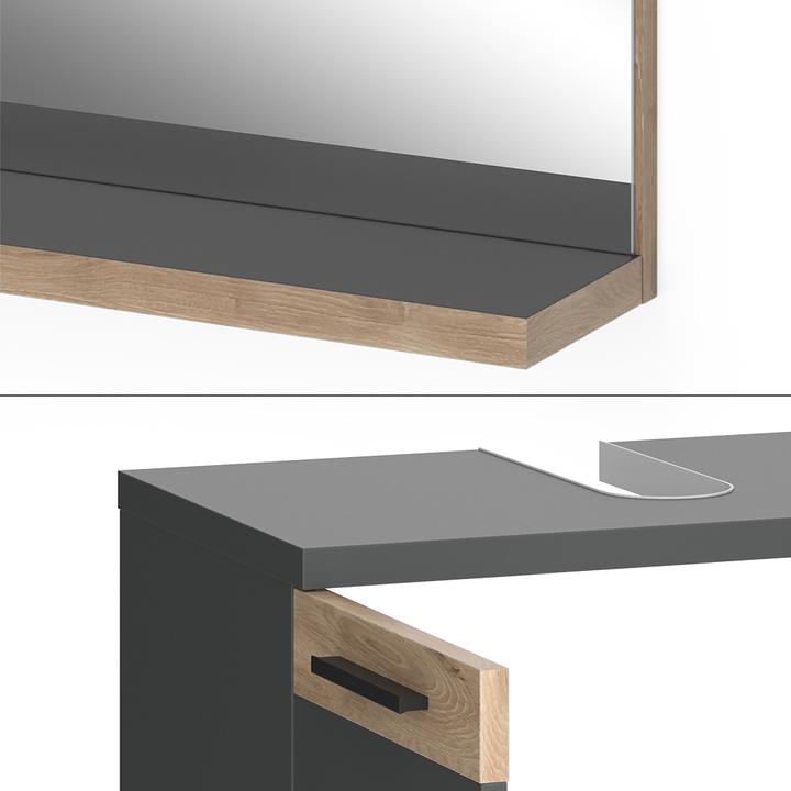 Immagine prodotto Vicco Badmöbel-Set Niko, Anthrazit/Viking Oak, mit Spiegel