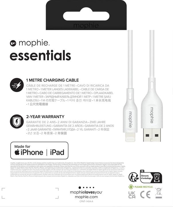 Produktbild mophie charging cables | 1M (1 m, USB 2.0)