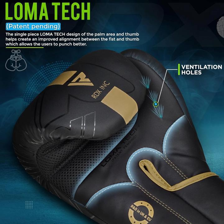 Image du produit Rdx Gants De Boxe F6 Matte Golden (6 OZ, 10)