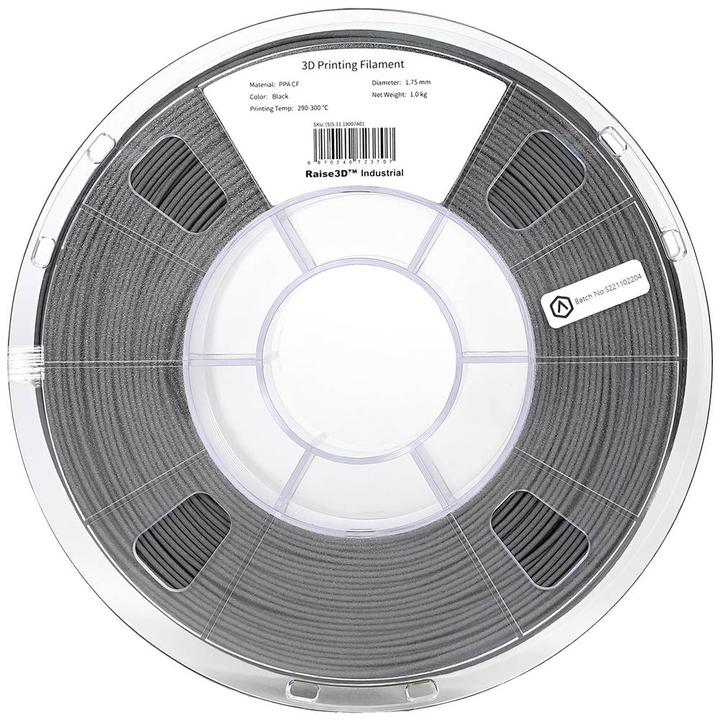 Actual product image Raise3D Filament Industrial PPA CF 1.0kg 1.75mm (PP, 1.75 mm, 1000 g, Black)