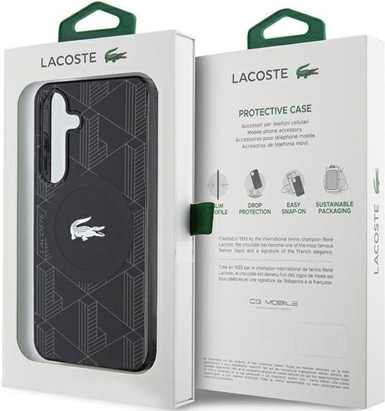 Produktbild Lacoste LCHMSUBSK S921 czarny/black hardcase IML Blend Monogram MagSafe (Samsung Galaxy S24)