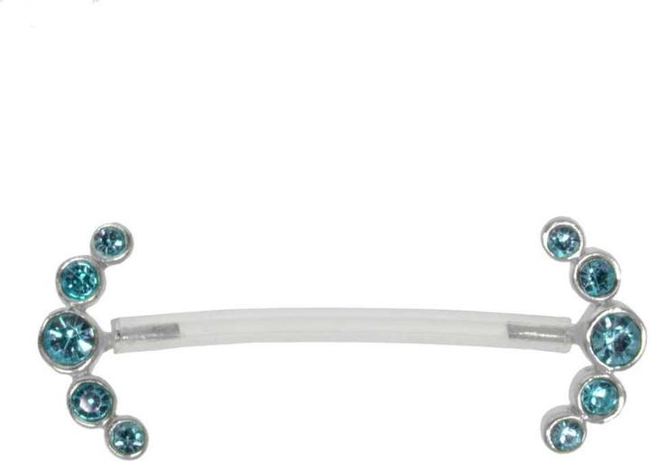 Aqua blue, Silver, Transparent