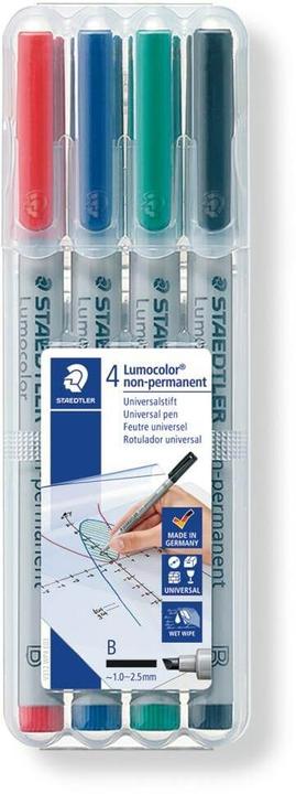 Staedtler Lumocolor non-permanent (Multicoloured, 2.50 mm, 4 x)