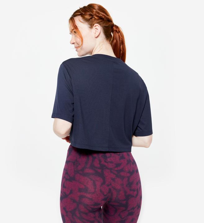 Produktbild Domyos T-Shirt Damen Crop Top - dunkelblau (S)