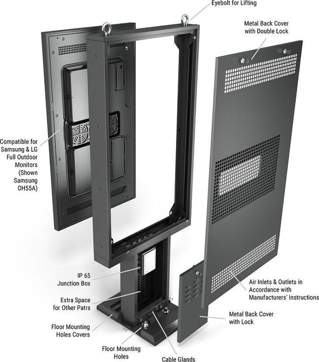 Produktbild DSS Outdoor Stele Portrait 46", Metall, Full Outdoor