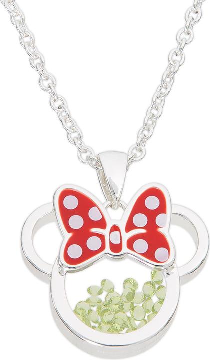 NoName MINNIE - Collier Anniversaire en Laiton Plaqué Argent - Août (Sterling Silber)