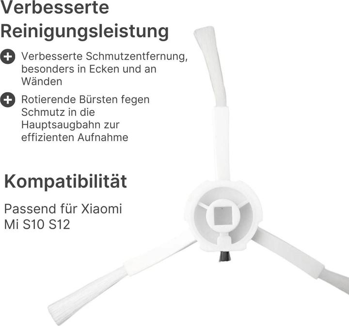 Produktbild Hermex Alternative Seitenbürsten Seitenpinsel für Xiaomi Mi S10 S12