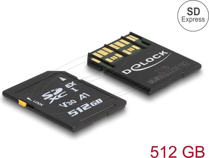 Produktbild Delock SD Express Speicherkarte 512 GB (512 GB, SD, U3, UHS-I)