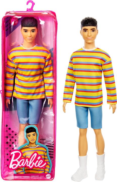 Image du produit Barbie Poupée Ken Fashionista - Chemise et pantalon rayés