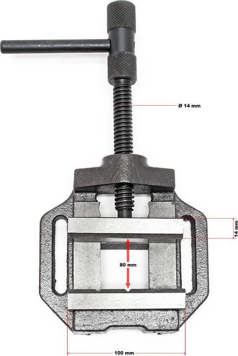 Actual product image Wiltec Machine Vice 100mm Uniaxial Workshop Workbench Bench Vice Milling Vice (100 mm)
