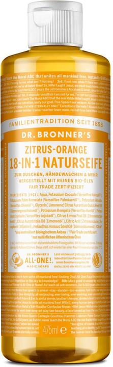 Dr. Bronner's 18-in-1 Zitrus-Orange (Flüssigseife, 475 ml)