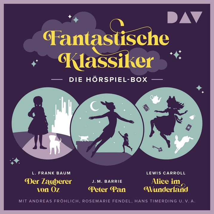 Immagine prodotto D.A.V. Classici fantastici - Il cofanetto di radiodrammi Peter Pan The Z (Klaus Havenstein, Lyman Frank Baum, James Matteo Barrie, Rosemarie Fendel, Andreas felice, Lina Carstens, Hans Timerding, Hans Söhnker, Karen Wellmann, Lewis Carroll, Karlheinz Koinegg, Tedesco)