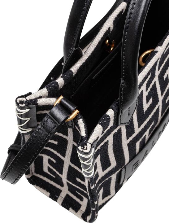 Image du produit Balmain medium jacquard shopper bag color black/ivory