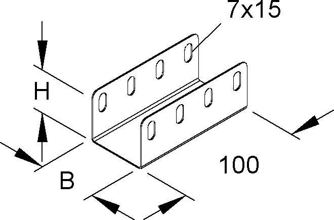 Actual product image Niedax Joint connector (10 cm)