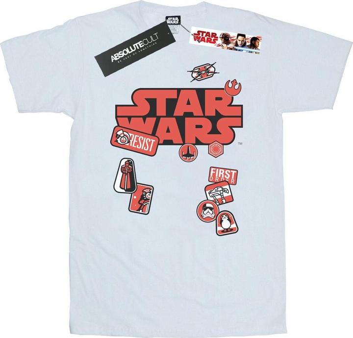 Actual product image Star Wars Mens The Last Jedi Badges T-Shirt (L)