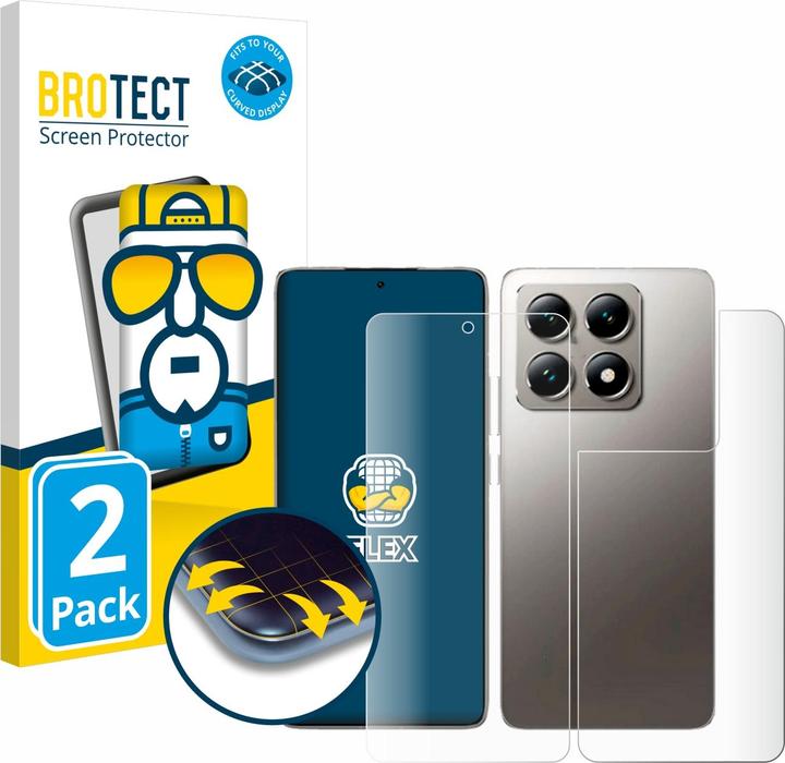 Immagine prodotto BROTECT Pellicola protettiva a schermo intero Pellicola protettiva per lo schermo Trasparente (2 Pezzo/i, Xiaomi 14T)