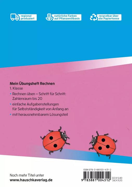 Actual product image Mein Übungsheft Rechnen - 1. Klasse, A5-Heft (German, Tina Harder, Masha Greune, 2021)