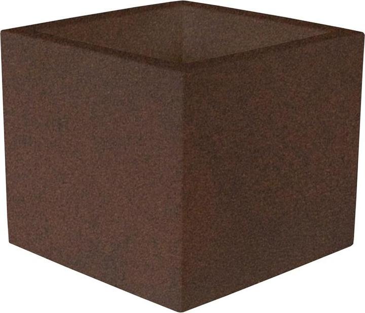 Actual product image Newgarden NARCISO 50 flower pot large double-walled square 49x49x45cm bronze 54L with water reservoir out