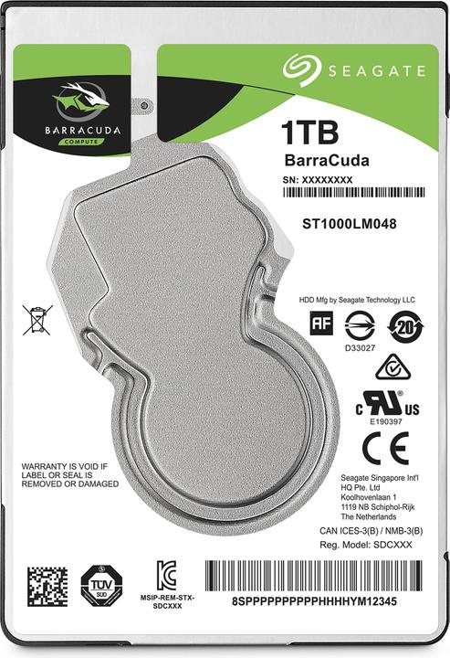 Produktbild Seagate BarraCuda (1 TB, 2.5", SMR)