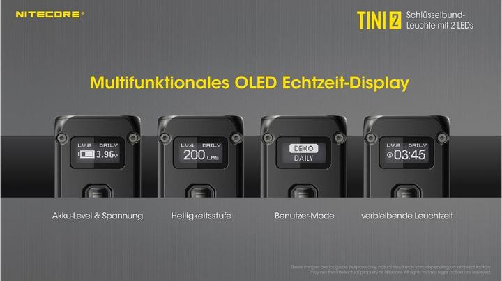Image du produit Nitecore TINI 2 - 500 lumens, gris (4.70 cm, 500 lm)