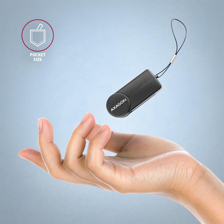 Actual product image Axagon CRE-SMPC USB-C Smart Card PocketReader (USB 2.0)