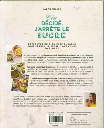 Actual product image Larousse pratique C'est décidé, j'arrête le sucre (French, Wilson Sarah, 2024)