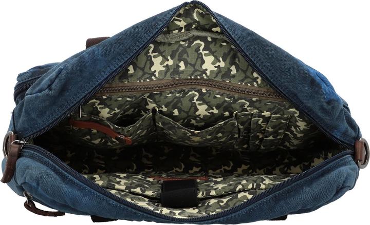 Actual product image Greenburry Briefcase Vintage Aviator 5893 Business Bag Blue Edition (15.75", Universal)