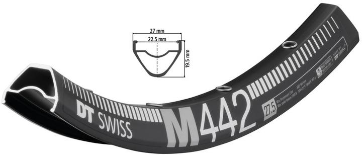 Actual product image DT Swiss M 442 MTB rim 27.5" (27.50")