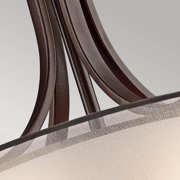 Productafbeelding Elstead Lighting Lacey hanglamp E27 4-voudig missie brons licht omber, aardkleur, metallic frosted (E27)