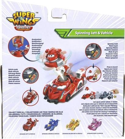Actual product image Alpha Toys Spinning Jett & vehicle